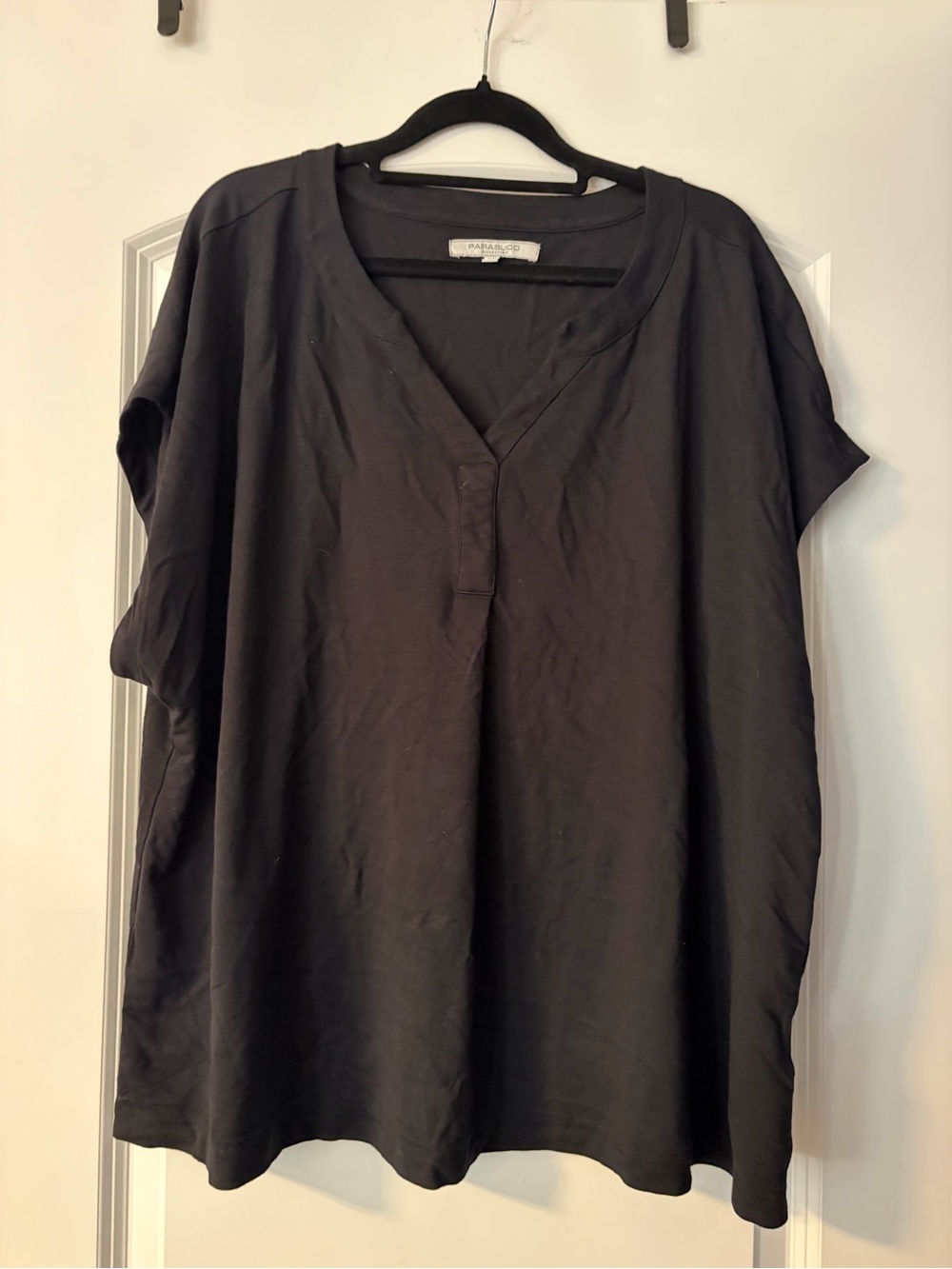 Parasuco Black Dolman Sleeve Top | Size 2X | Soft Stretch Knit